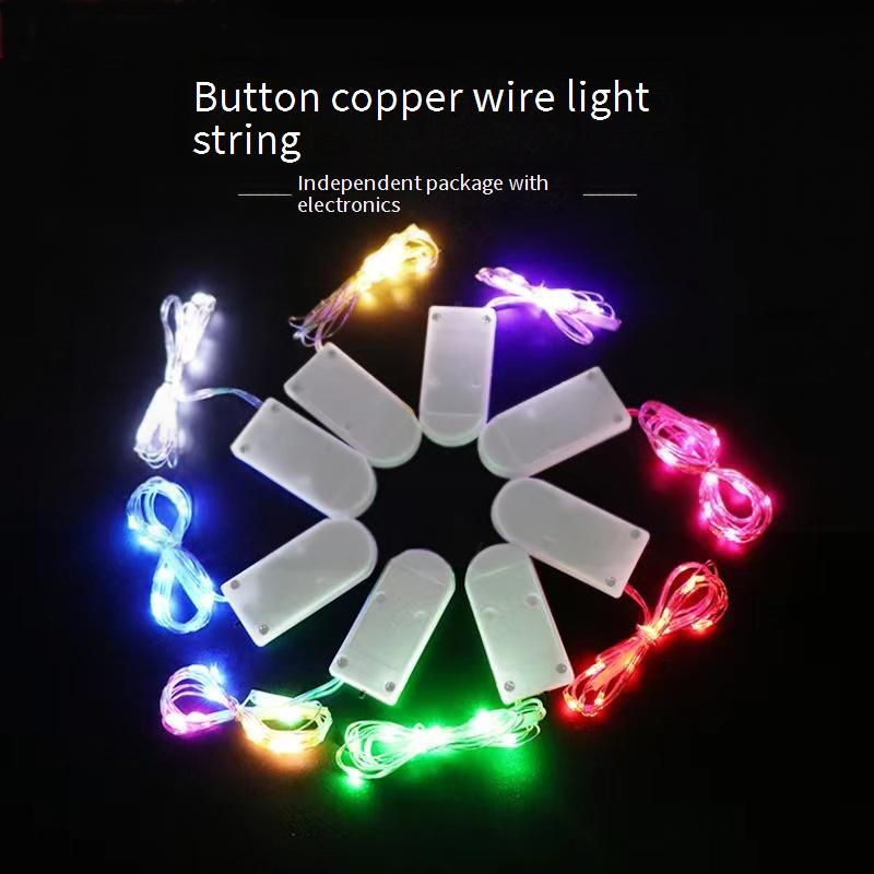 Luzes de fada de fio de cobre com lâmpadas LED coloridas - Luzes decorativas para bolos, flores, caixas de presente, festas_voghion.com
