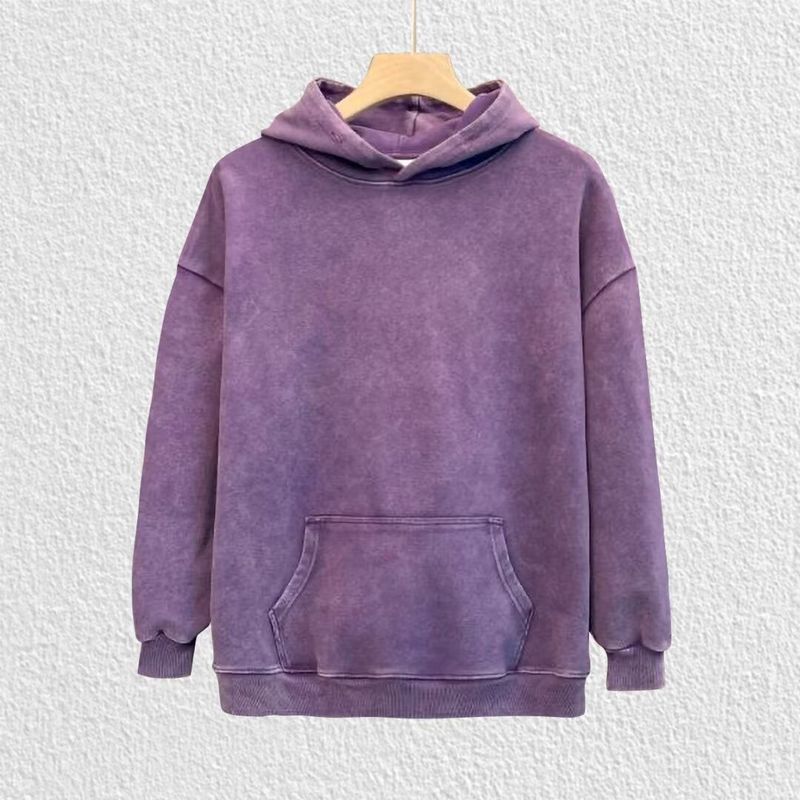 Autumn/Winter Batik 400g Hooded Plain Sweatshirts Wholesale 2024 Autumn New Arrivals Export Quality Solid Colour Basic Style For Men_voghion.com