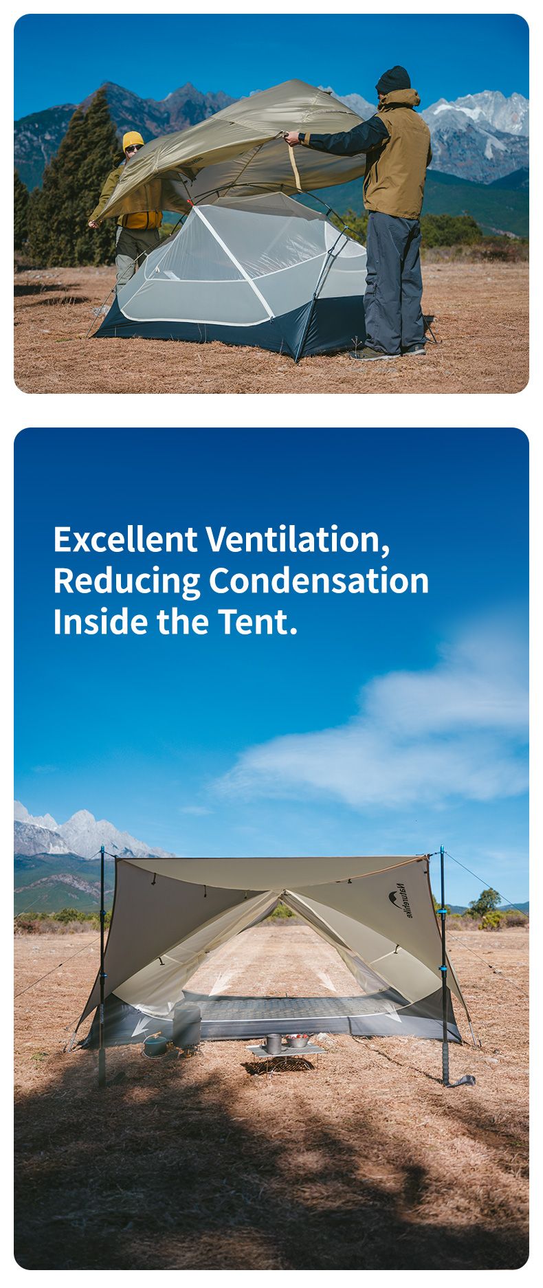 Tenda Mongar UL 2 per 2 persone, tenda da campeggio ultraleggera 20D, tenda da viaggio impermeabile, tenda da campeggio per escursionismo e sopravvivenza all'aperto_voghion.com
