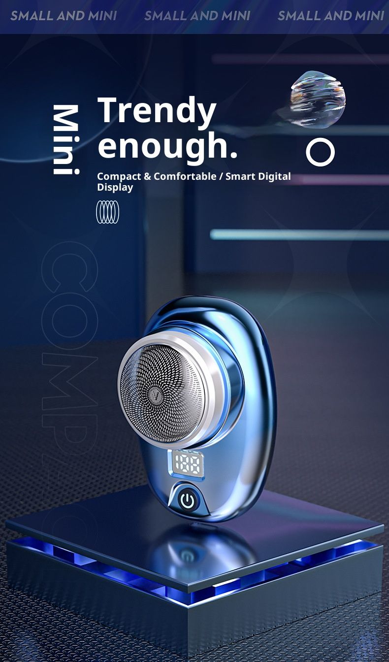 6D-Rotationsrasierer für Männer – Ultraleiser, wiederaufladbarer Rasierer mit schwebenden Scherköpfen, LED-Anzeige und wasserdichter Nass-/Trockenanwendung_voghion.com