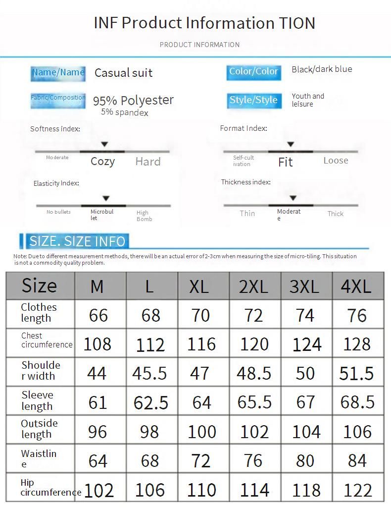 Men's Trendy Streetwear Hoodie & Jogger Set - Loose Fit Casual Two-Piece Outfit For Spring & Fall (Black, Navy Blue) | Sizes M-4XL_voghion.com