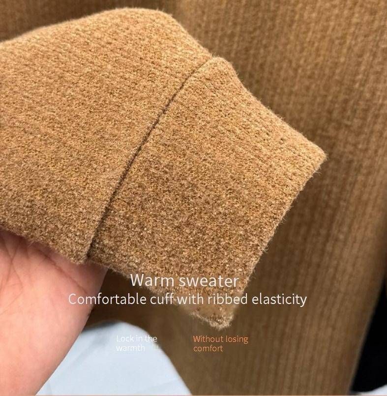 Herren-Sweatshirt im Streetwear-Stil mit Stehkragen, gefüttert mit schwerem Fleece und halbem Reißverschluss, bestickt (L-4XL) – Lässiges, langärmeliges Thermoshirt_voghion.com