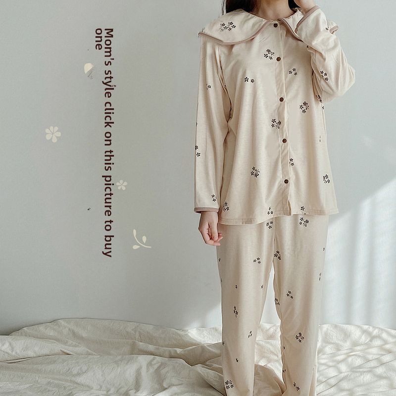 Pijamas para niños de estilo coreano Minicowmother, ropa de otoño e invierno para el hogar, ropa antibacteriana con aire acondicionado para bebés, traje para niños_voghion.com