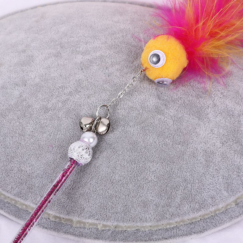 Nuovo giocattolo per l'autointrattenimento a forma di gatto divertente colorato a strisce, con capelli lisci_voghion.com