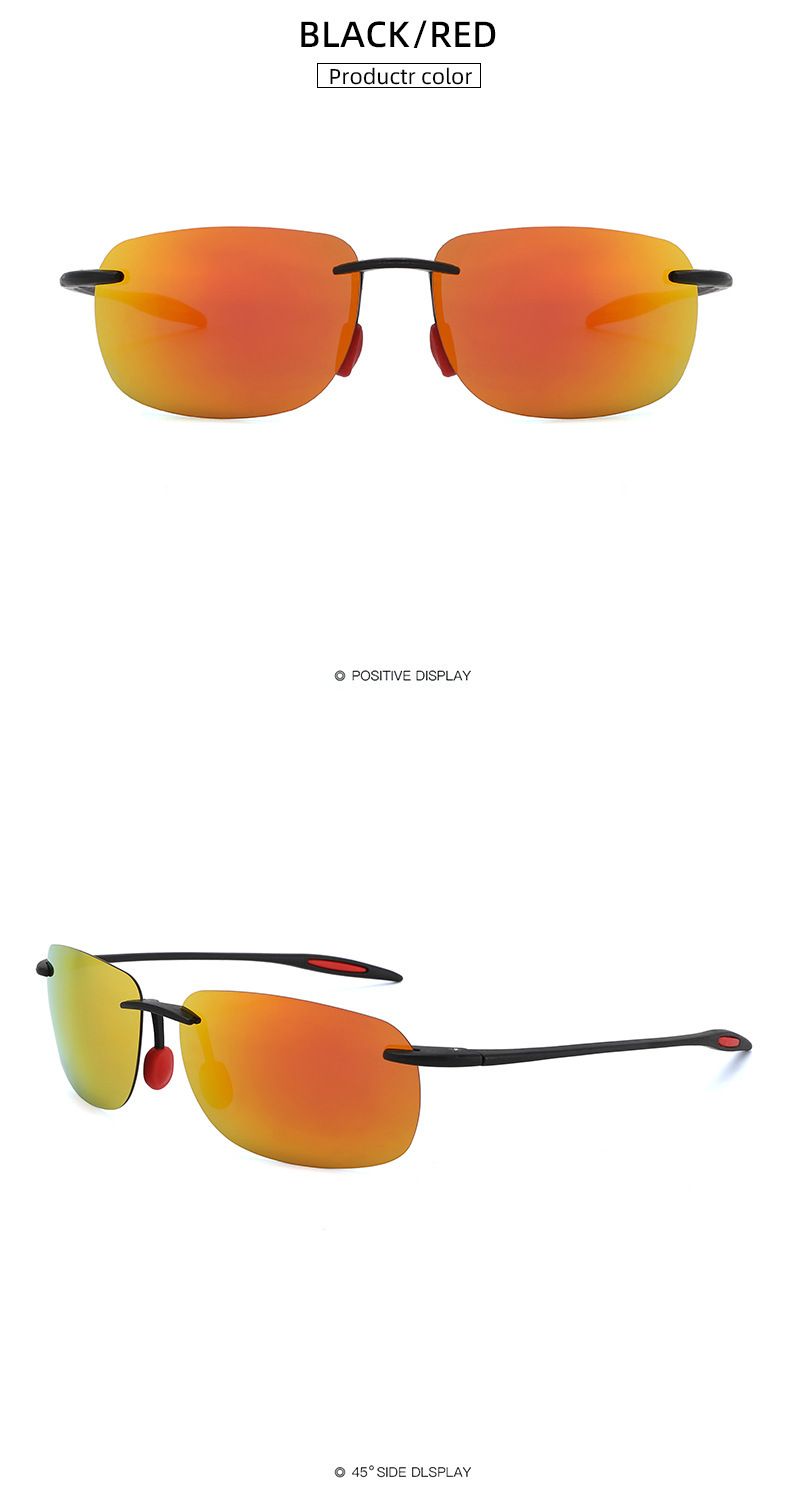 ActiveGo TR90 Material TAC Polarized True Film Sports Cycling Frameless Outdoor Sunglasses For Men And Women Mountaineering_voghion.com