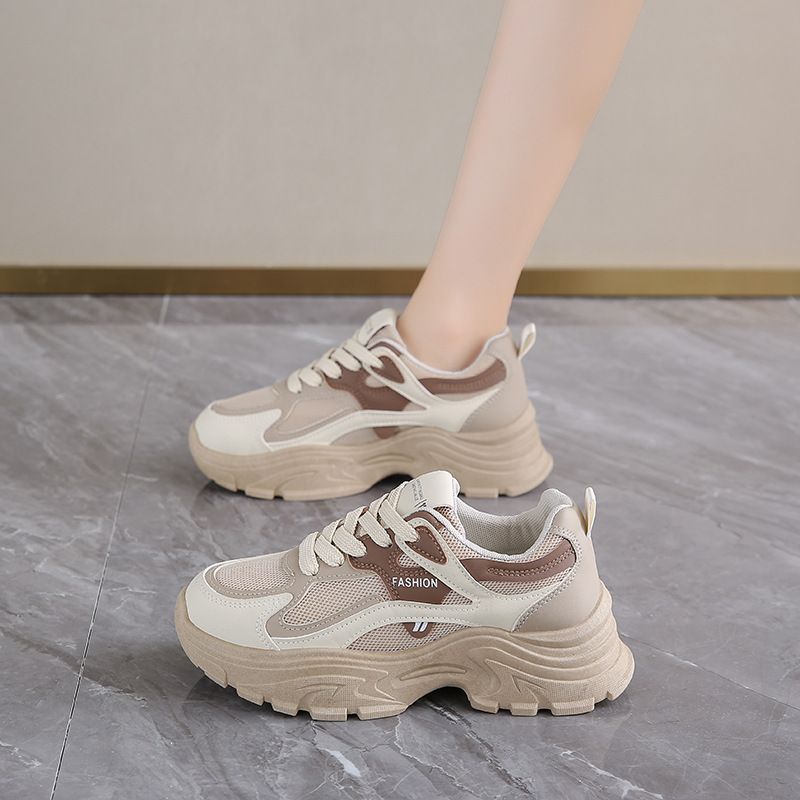 Ins versione coreana nuovo papà per le donne autunno studente sport corsa scarpe casual con suola spessa e aumentato_voghion.com