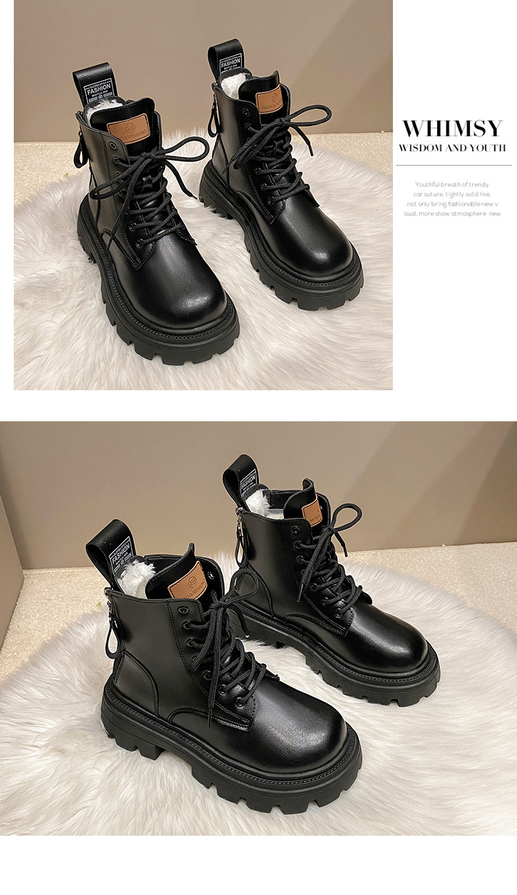 Leisure Fashion New Women's Ankle Pu Leather Boots Short Top Shoes_voghion.com