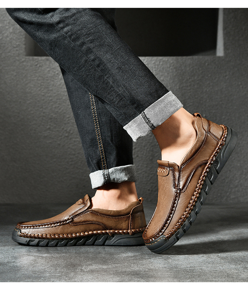 Heißverkaufte Lederschuhe für Herren, übergroße Outdoor-Herrenschuhe aus echtem Leder, lässige Lederschuhe, Wanderschuhe_voghion.com