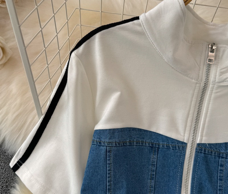 Damenbekleidung Lässiger Jeansanzug Altersreduzierender Streetstyle Modischer Sport-Zweiteiler_voghion.com