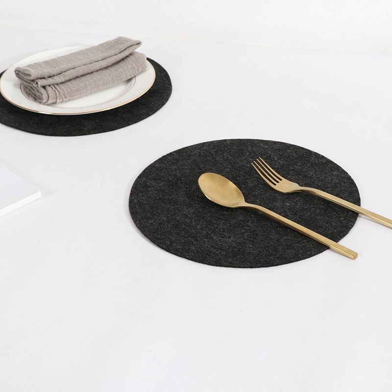 4pcs Felt Tableware Mat With A Thickness Of 3mm Protects The Desktop From Scalding And Damage_voghion.com