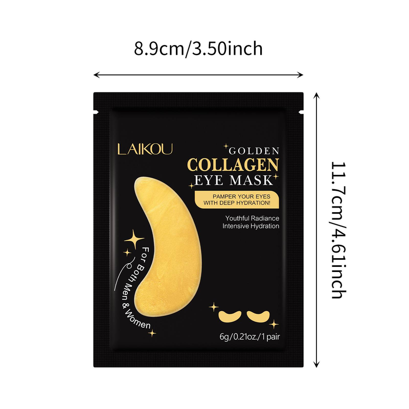 LAIKOU GOLD EYE MASK, 6g, Collagen Eye Mask Patches_voghion.com