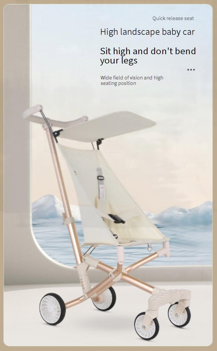Cochecito de bebé plegable ligero para madres e hijos, para recién nacidos, de aleación de aluminio, de gran tamaño y con bolsillo._voghion.com