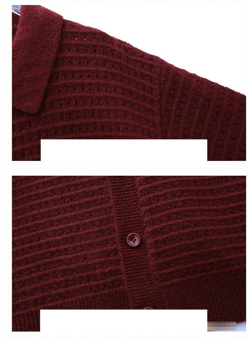 Men's Casual Knit Sweater Oversized Fit Round Neck Long Sleeve Pullover Soft Breathable For Autumn Winter_voghion.com