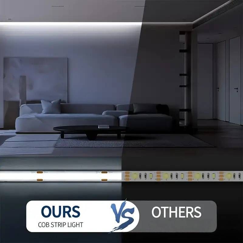 5V USB COB LED Strip Lights With On/Off Switch – Flexible Soft Light Bar For TV Backlight, Cabinets, Wardrobes & Home Decoration_voghion.com