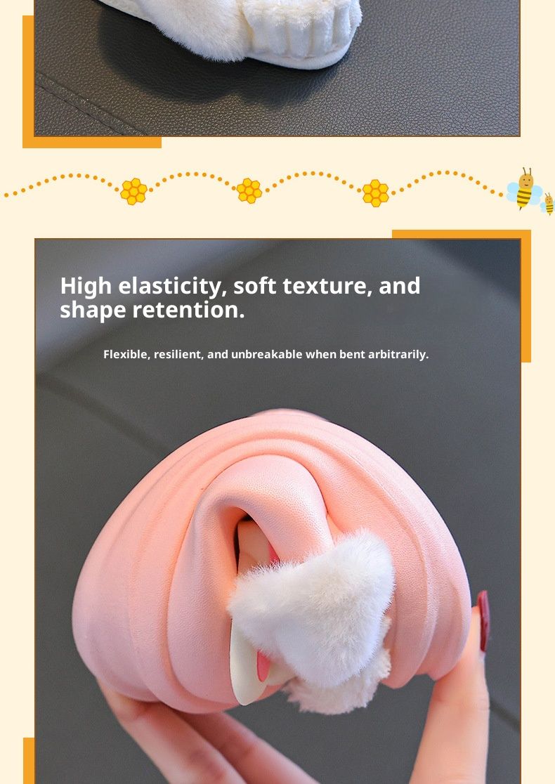 Chaussons d'hiver doublés polaire pour enfants – Chaussons imperméables et antidérapants pour l'intérieur et l'extérieur (rose/bleu/jaune/marron, pointure 24-41)_voghion.com