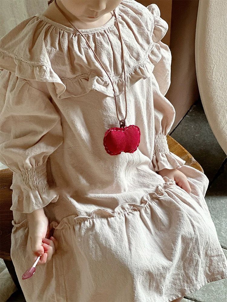 Collier en tissu coréen fait main pour enfants, pendentif mignon pour vêtements, pull, accessoires pour vêtements d'automne et d'hiver faits à la main_voghion.com