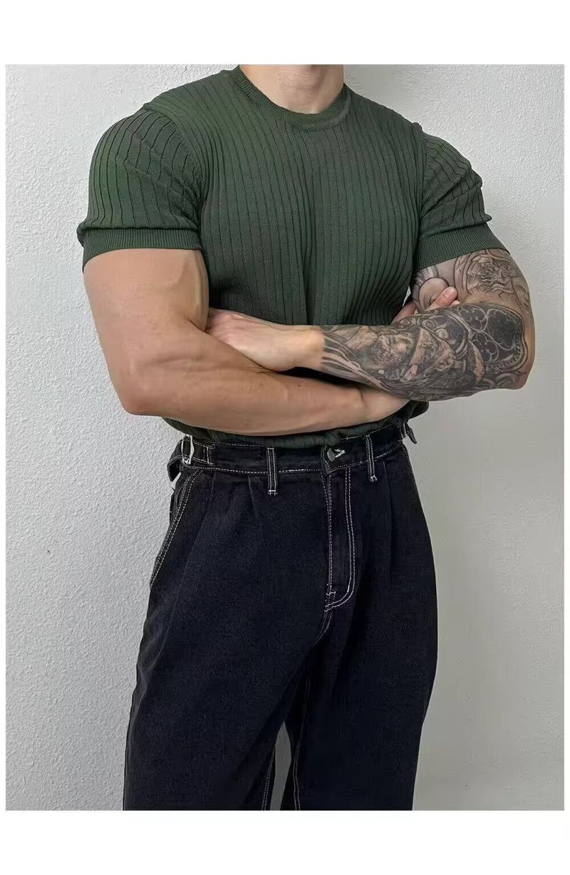 Herrenbekleidung, modisches High-End-T-Shirt, Herren-Sommerpullover, atmungsaktiv, lässig, kurzärmelig, leicht, reifes Herren-T-Shirt_voghion.com