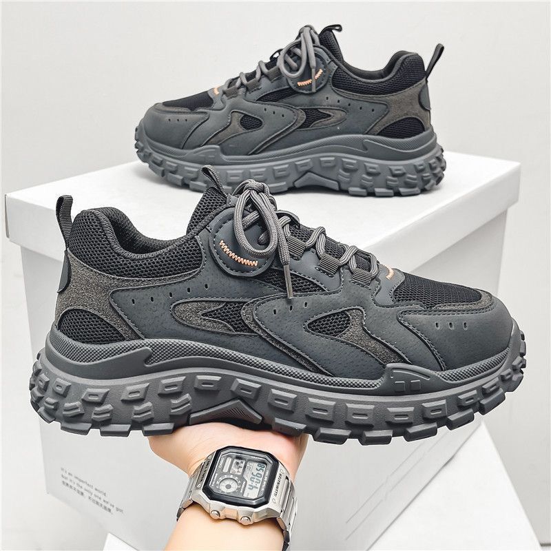 Scarpe sportive da uomo in mesh traspirante primaverili di qualità imbattibile, con protezione del lavoro, versione coreana, suola spessa, antiscivolo, casual da corsa, per papà_voghion.com
