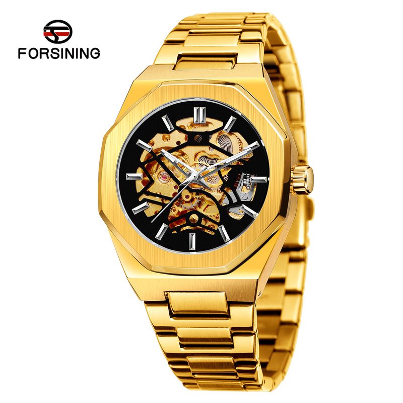 Montre mécanique automatique squelette tendance pour homme avec fonction heure universelle, boîtier en acier inoxydable de 41 mm, verre minéral, bracelet en alliage_voghion.com
