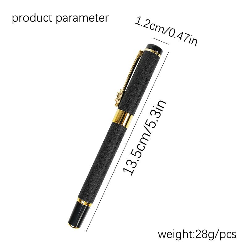 Gel Pens Dragon Head Fountain Pen Metal Frosted Rod 12 Colors Pearl Signature Pen Advertising Gift Pen Neutral Pen Can Engrave Logo_voghion.com