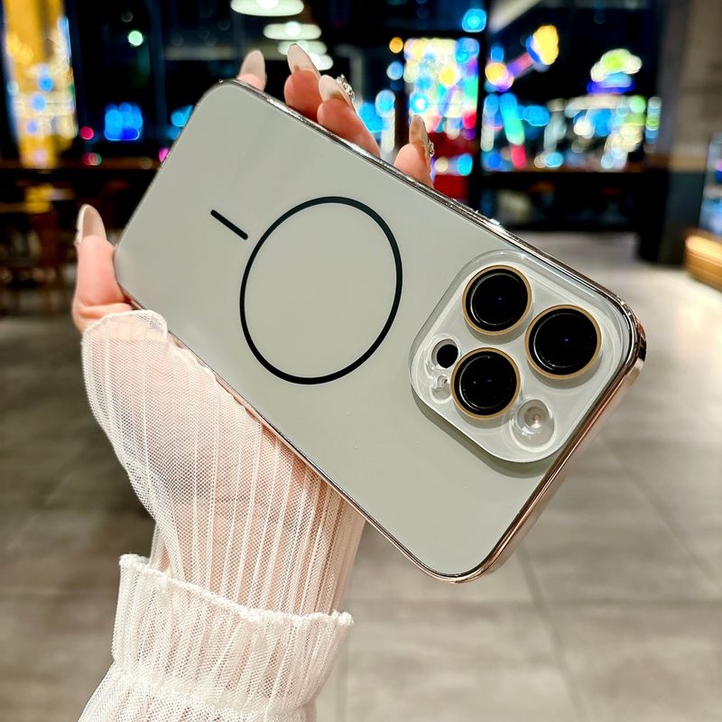 Luxury AG Nano Tempered Glass For Magsafe Case For IPhone 17 Air 16 15 14 13 12 11 Pro Max Plus Magnetic Wireless Charge Cover_voghion.com