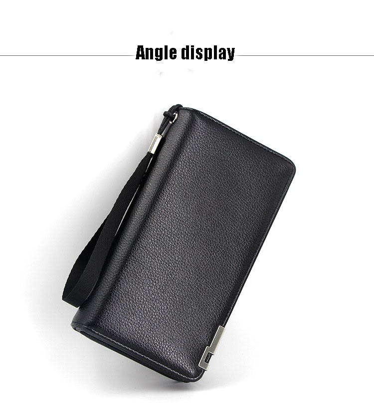 Piniginė Vyriška Piniginė Laisvalaikis ilgas mobiliojo telefono krepšys mados verslas Portefeuille Homme užtrauktuku sankaba piniginė Vyriška piniginė_voghion.com