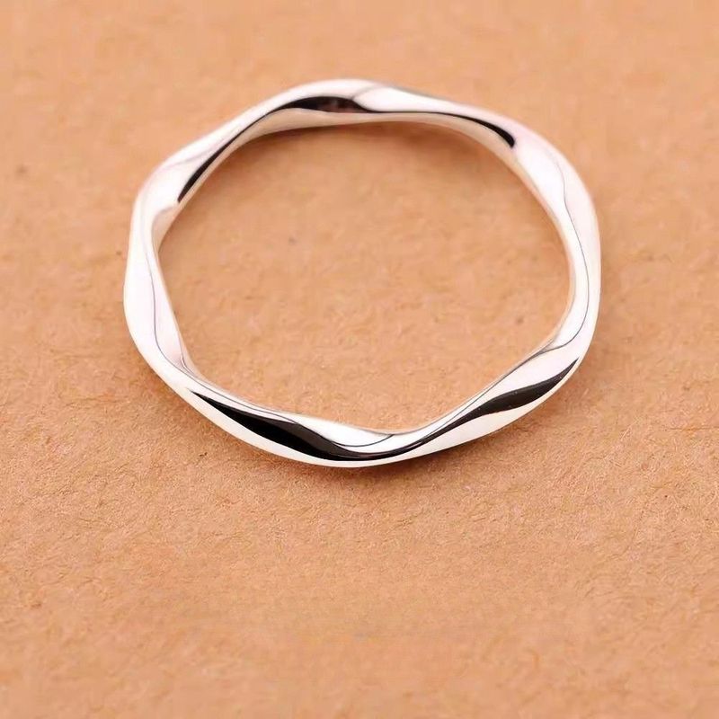 S999 Anello Mobius chiuso con fascia semplice, anello di alta qualità, anello di coppia minimalista, regalo di personalità alla moda_voghion.com
