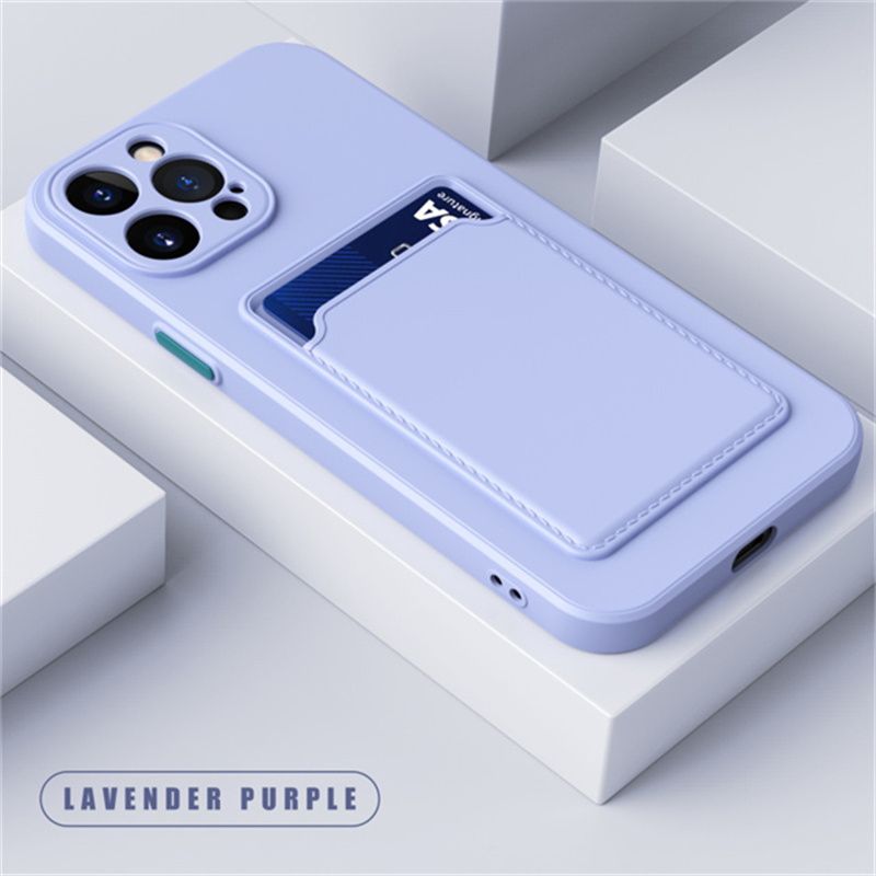 Weiche Silikonhülle 13 12 11 Mini 16E Brieftasche Kartenhalter Hüllen für iPhone 15 14 Pro Max 16 Plus XS XR Cover_voghion.com
