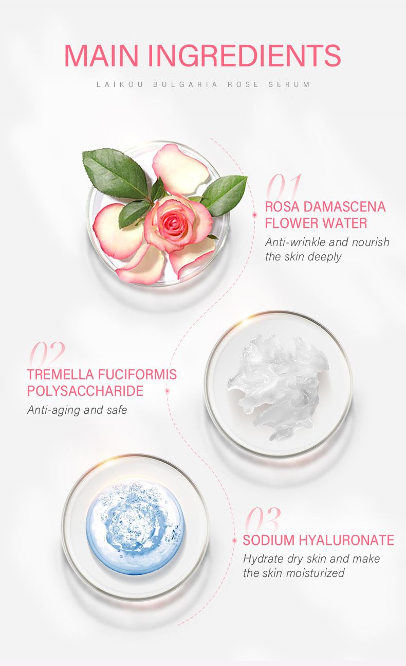 Sérum Laico Essence de Rose Bulgare 17 ml Soin hydratant et hydratant pour la peau Emballage anglais_voghion.com
