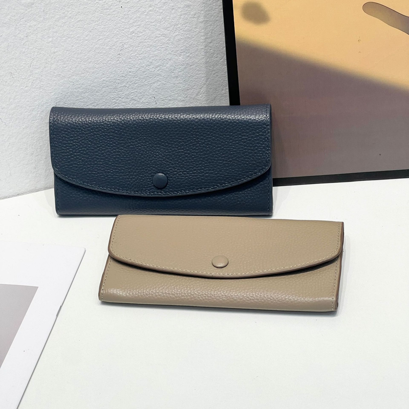 Echtes Vollrindleder Handgeldbörse, Reißverschlusstasche, langes Damenleder_voghion.com