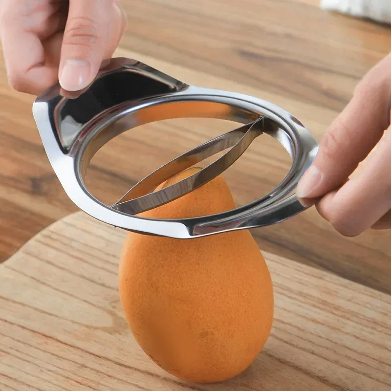 1 stück Edelstahl Mangoschneider Mangoschälmesser Mangosplitter Gemüsewerkzeuge Mangoschneider Corer Küchenschäler Obstwerkzeuge_voghion.com