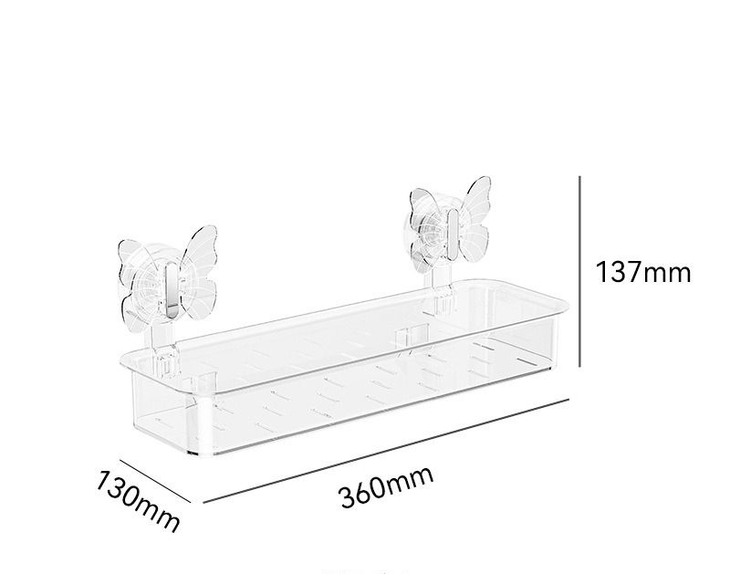 Badezimmer-Saugnapf-Rack, kein Stanzen, Aufbewahrungsbox, Badezimmer, Wand-Waschtisch, Kosmetik-Aufbewahrungsregal_voghion.com