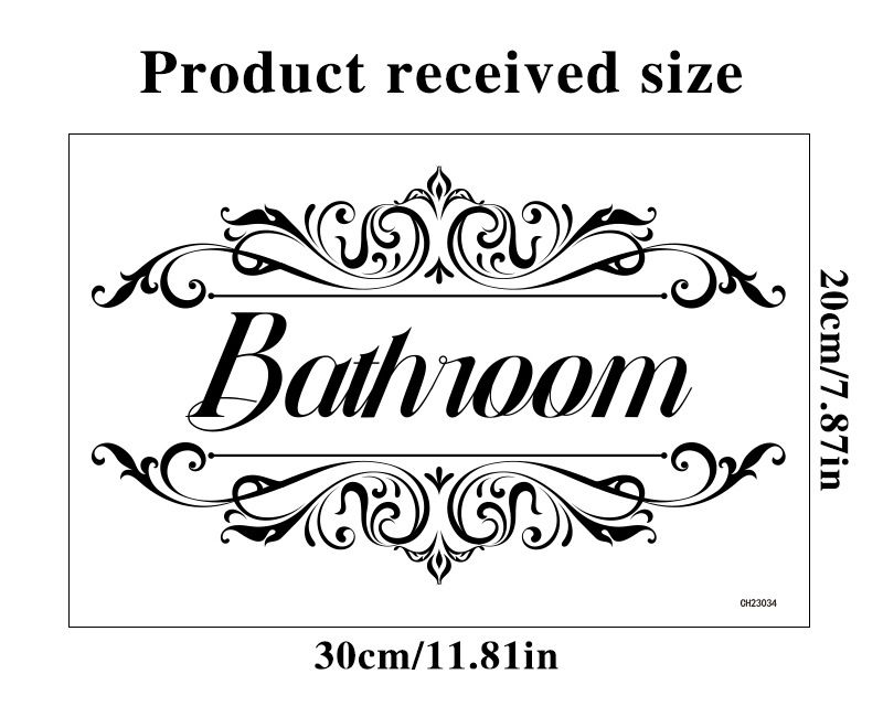 Chuanhao Sign Door Window Bathroom Decoration Self-Adhesive PVC Wall Washroom Beautification Stickers_voghion.com