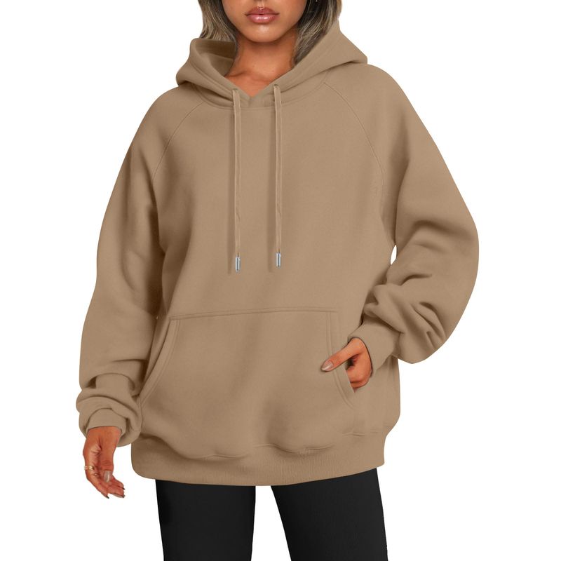 Hanorac cu glugă unisex de mărime mare, cu mâneci goale și panouri luminoase, de culoare solidă_voghion.com