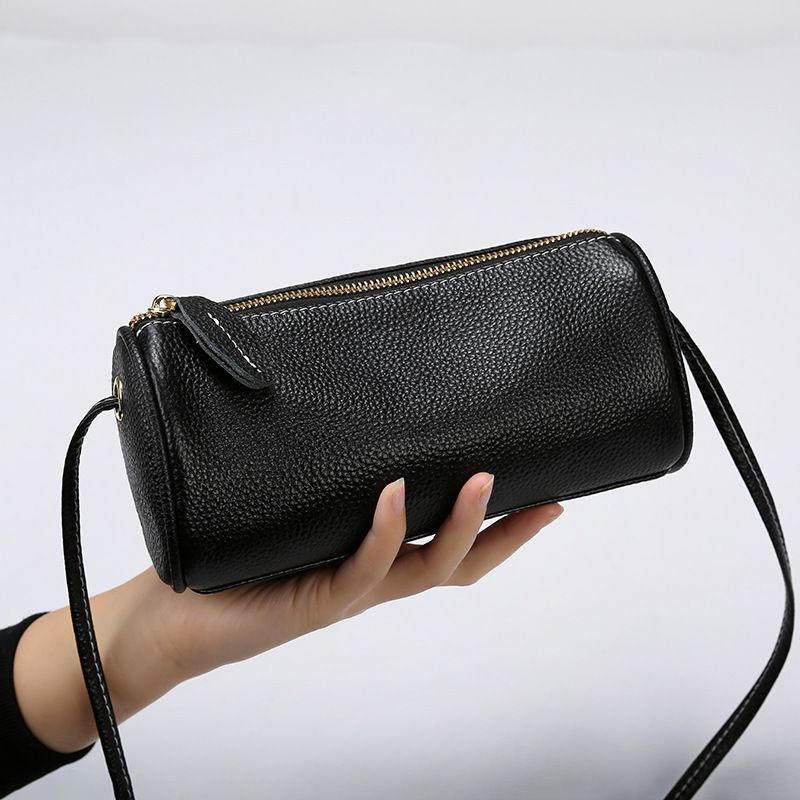 Borsa a tracolla piccola in vera pelle bovina con strato superiore in pelle bovina, 2025, alla moda, per telefono, per donna_voghion.com