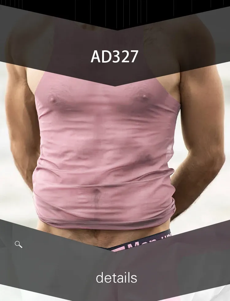 Canotta sportiva da uomo in seta leggera, traspirante, trasparente, attillata, casual, morbida e confortevole, ad asciugatura rapida_voghion.com