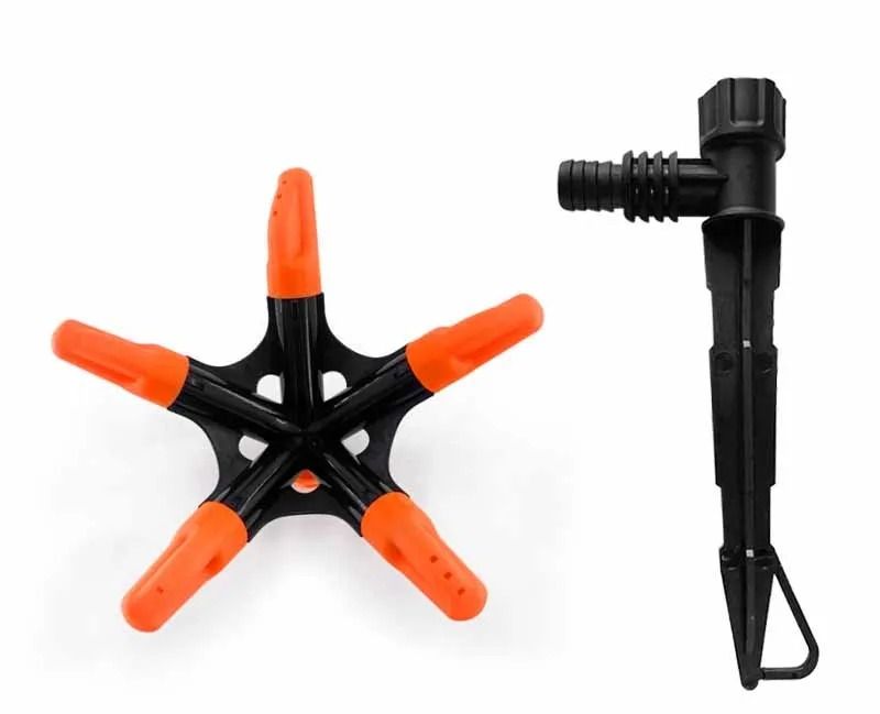 Aspersor giratório automático de 5 ângulos e 360 ° para irrigação de jardim_voghion.com