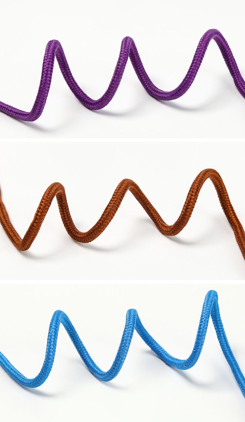 Shoe Accessories 4mm colorful polyester shoelaces suitable for coconut flying woven shoes, sneakers, hiking shoes, sneakers, hat ropes, trousers ropes_voghion.com