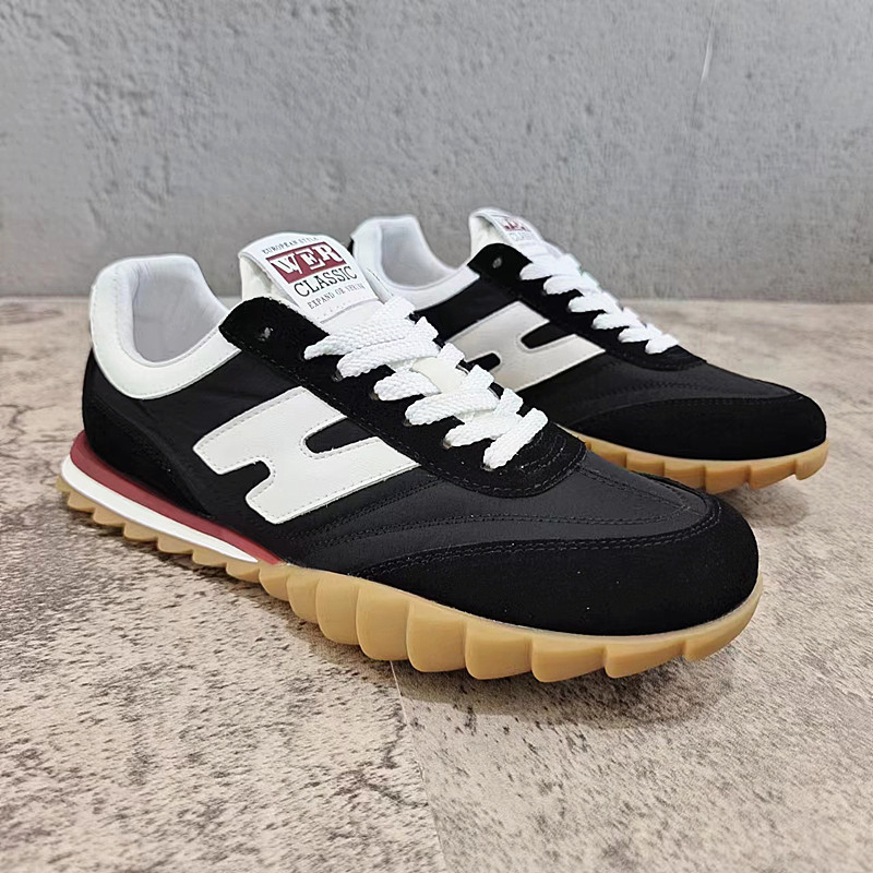 Sports Shoes Men's 2023 New Breathable Leather With Ice Silk Cloth Soft Bottom German Training Casual Trend All-Match Forrest Gump_voghion.com