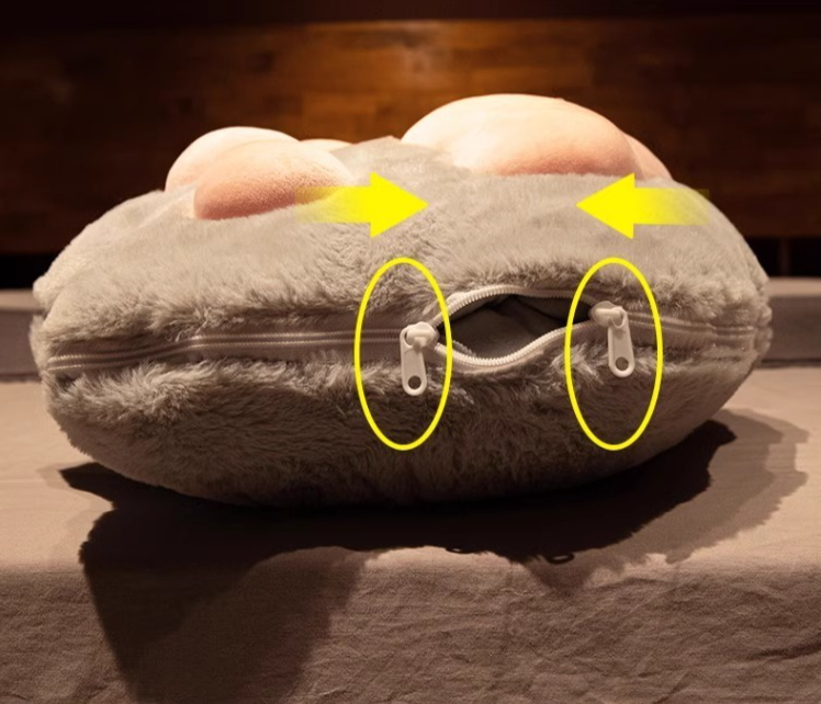 Cuscino per pisolino da ufficio a doppio uso con motivo a cartoni animati, coperta per aria condizionata, cuscino per auto due in uno per la pausa pranzo_voghion.com