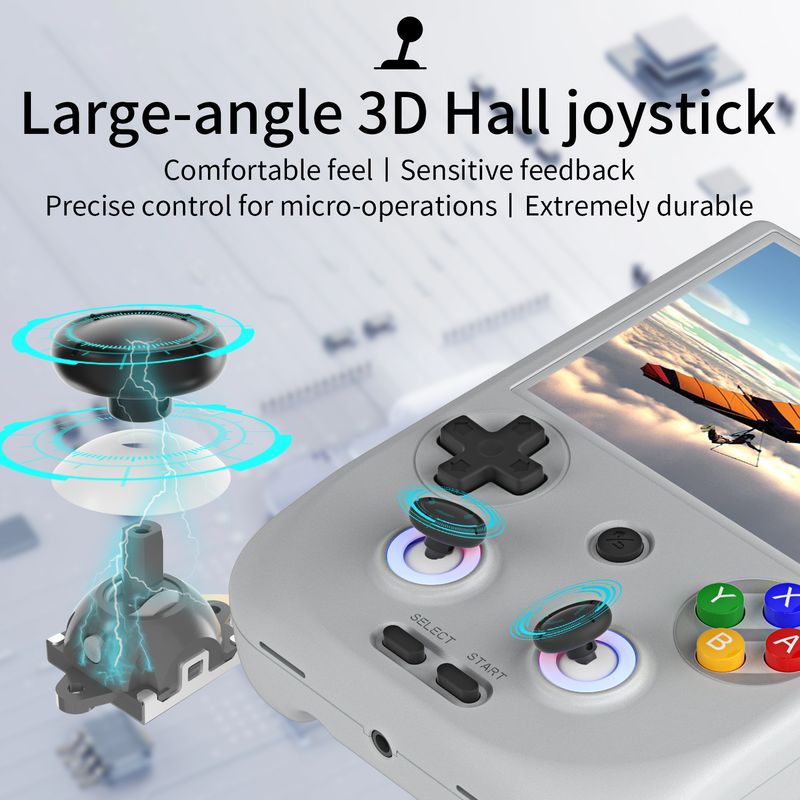 Console portable Android RG 406V : écran tactile IPS de 4 pouces, WiFi 5G, éclairage RVB, streaming Moonlight_voghion.com