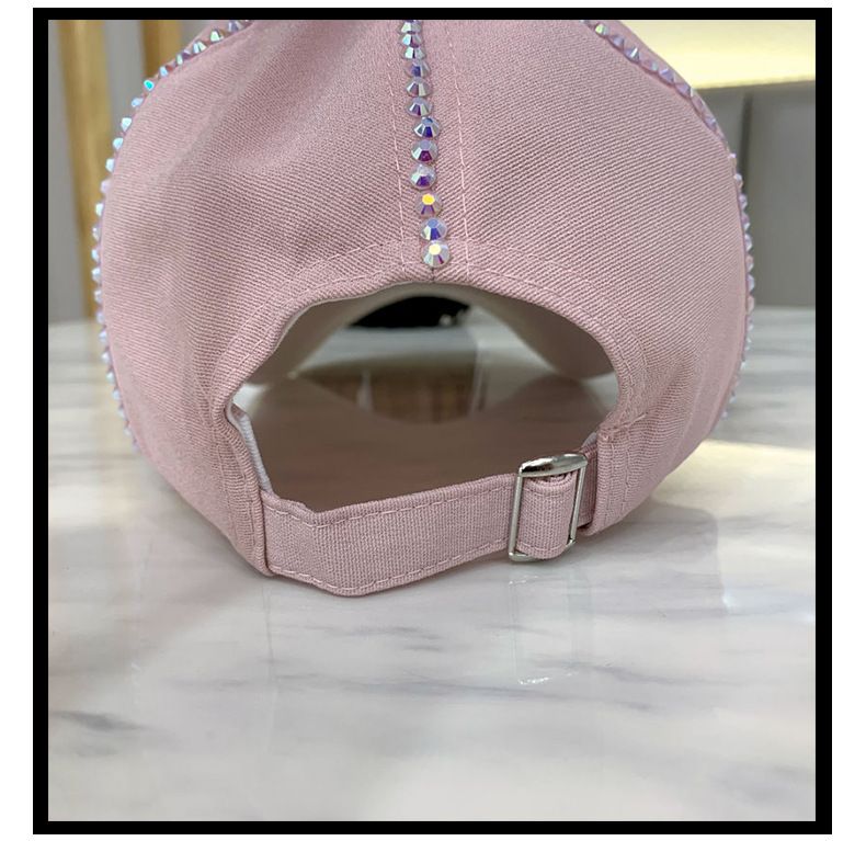 Bambini Edizione Coreana Instagram Baseball Con Moda D-Label Diamante Incastonato Primavera E Autunno Donna Lingua D'anatra Trendy_voghion.com