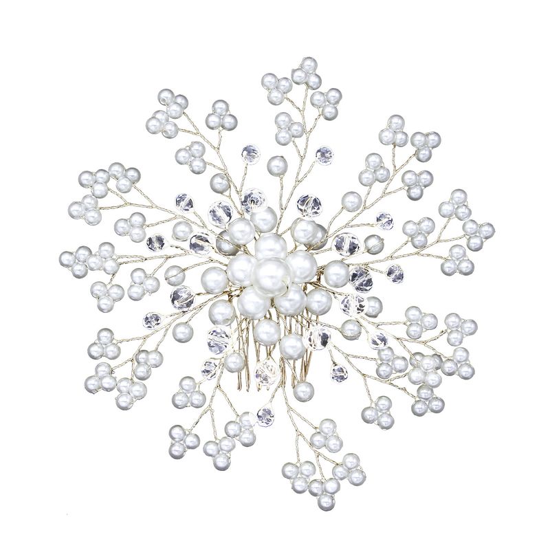 Coiffure de mariée coréenne, couvre-chef en perles de cristal fait à la main, peigne à cheveux en perles, accessoires pour cheveux de mariage, accessoires pour le front_voghion.com