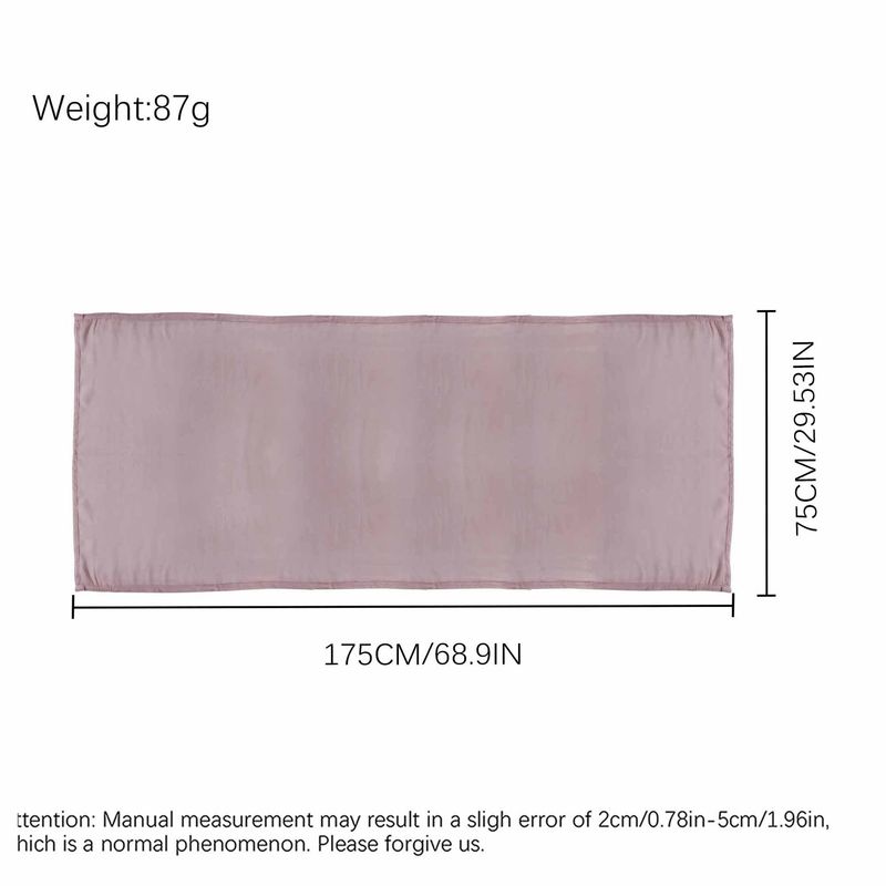 Pañuelo transpirable de modal y algodón, de ala ancha y color liso (estilo malayo/indonesio ligero para mujer)_voghion.com