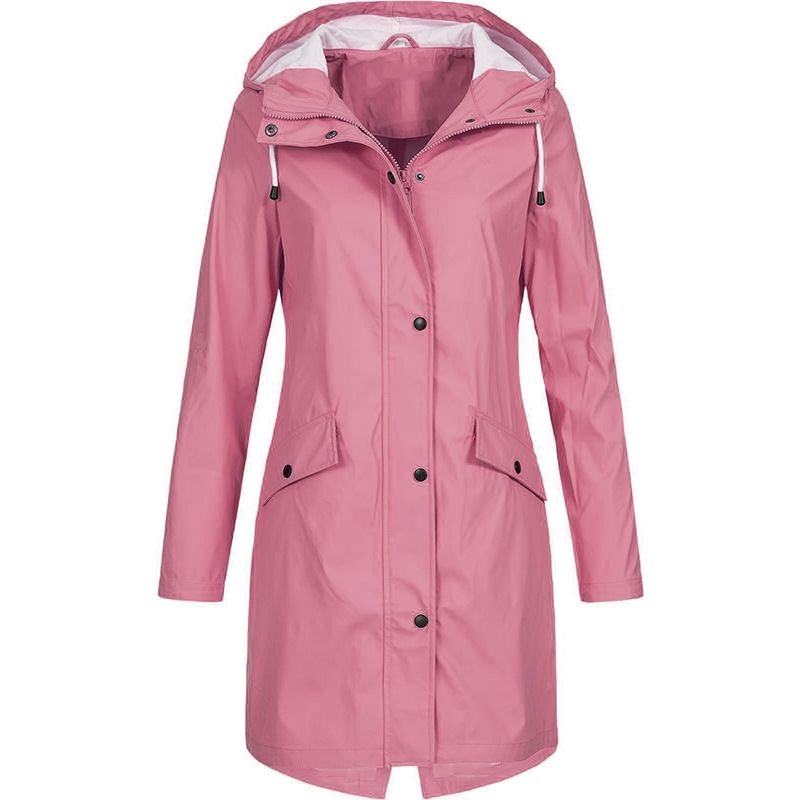 Chaqueta de invierno para mujer, chaquetas largas de lana Softshell, cortavientos para senderismo, abrigo a prueba de viento para exteriores, impermeable con capucha para mujer_voghion.com