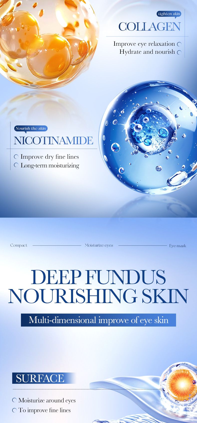 SADOER Caffeine Collagen Firming Nourishing Eye Mask 80g (60pcs/30pairs) Moisturizing Eye Mask_voghion.com