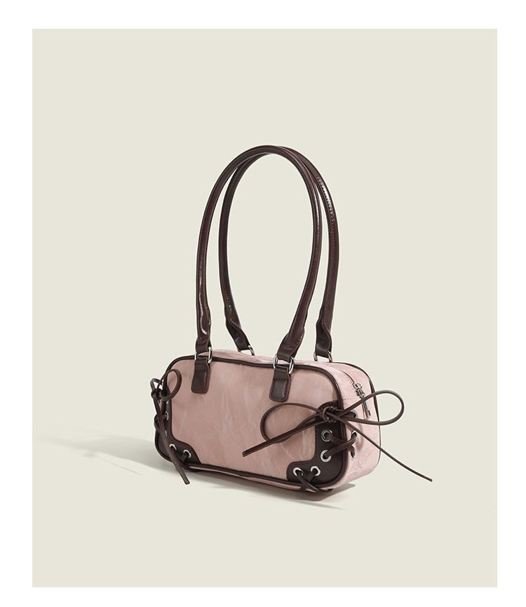 Borsa a tracolla Heart Boston da donna, nuova collezione primavera 2025, grande capacità, foderata sotto l'ascella, con tracolla testurizzata_voghion.com