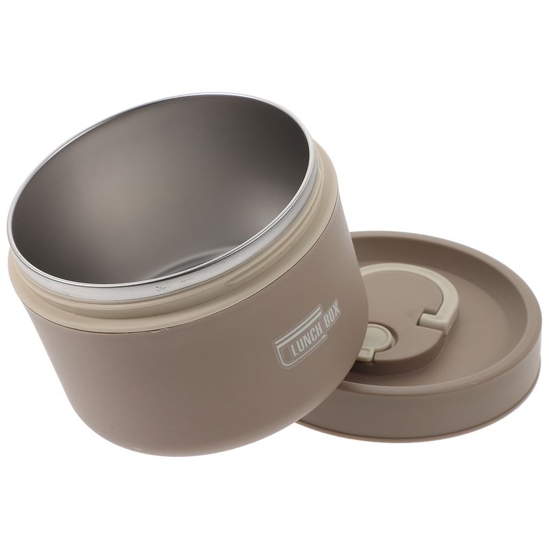 Stainless Steel Insulated Bowl - 800ml Microwave Safe Thermal Soup Pot With Handle EU Size_voghion.com