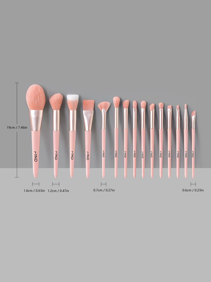 15 rosa Make-up-Pinsel-Set Beauty-Tools FINDCOLOR Geschenk für den Heimgebrauch_voghion.com
