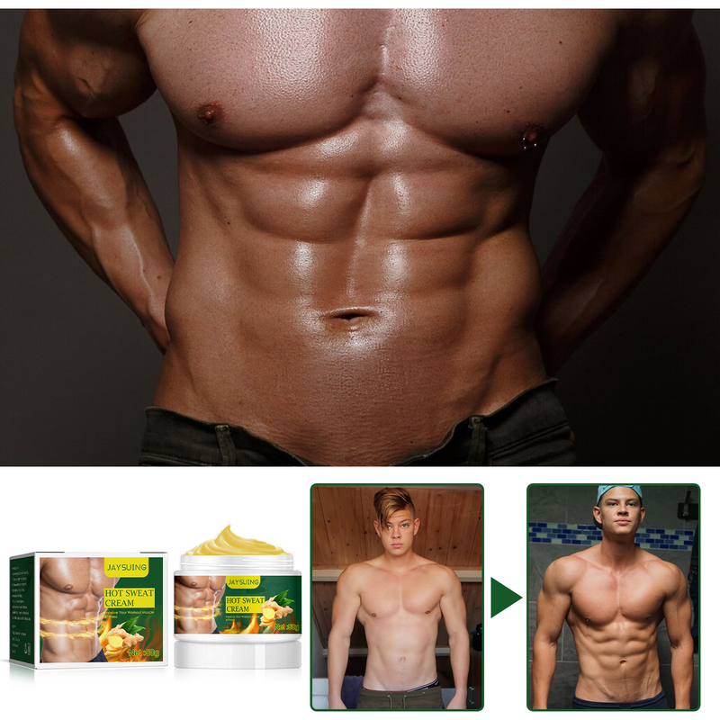 Jaysuing Crema olio per rafforzamento addominale dei muscoli del torace e della linea di gilet per il massaggio fitness maschile_voghion.com
